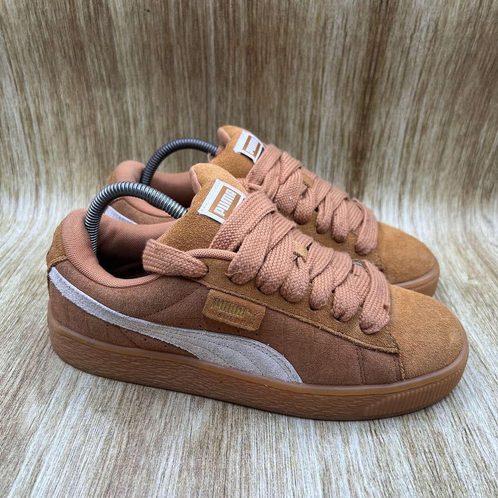 Puma Suede XL Elevated Sneakers Womens Size 9 Caramel Latte Gum Chunky 399672-02